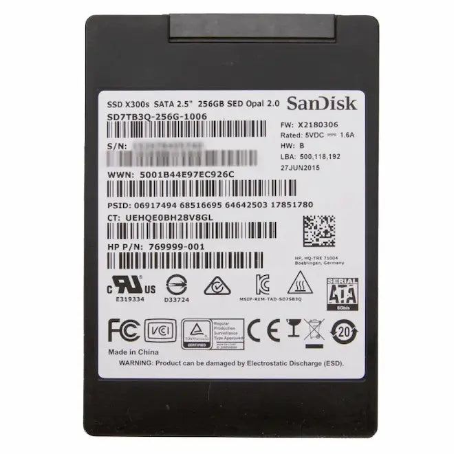 256GB SATA SSD | SOLID STATE DRIVE