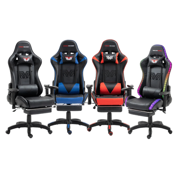 Veno Scorp X1 Pro Gaming Chair, Reclining PU Leather Computer Chair with 360 Degree Swivel Seat, Footrest, Removable Headrest and Lumber Support